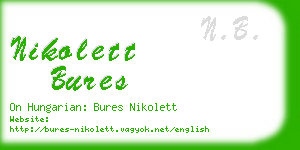 nikolett bures business card